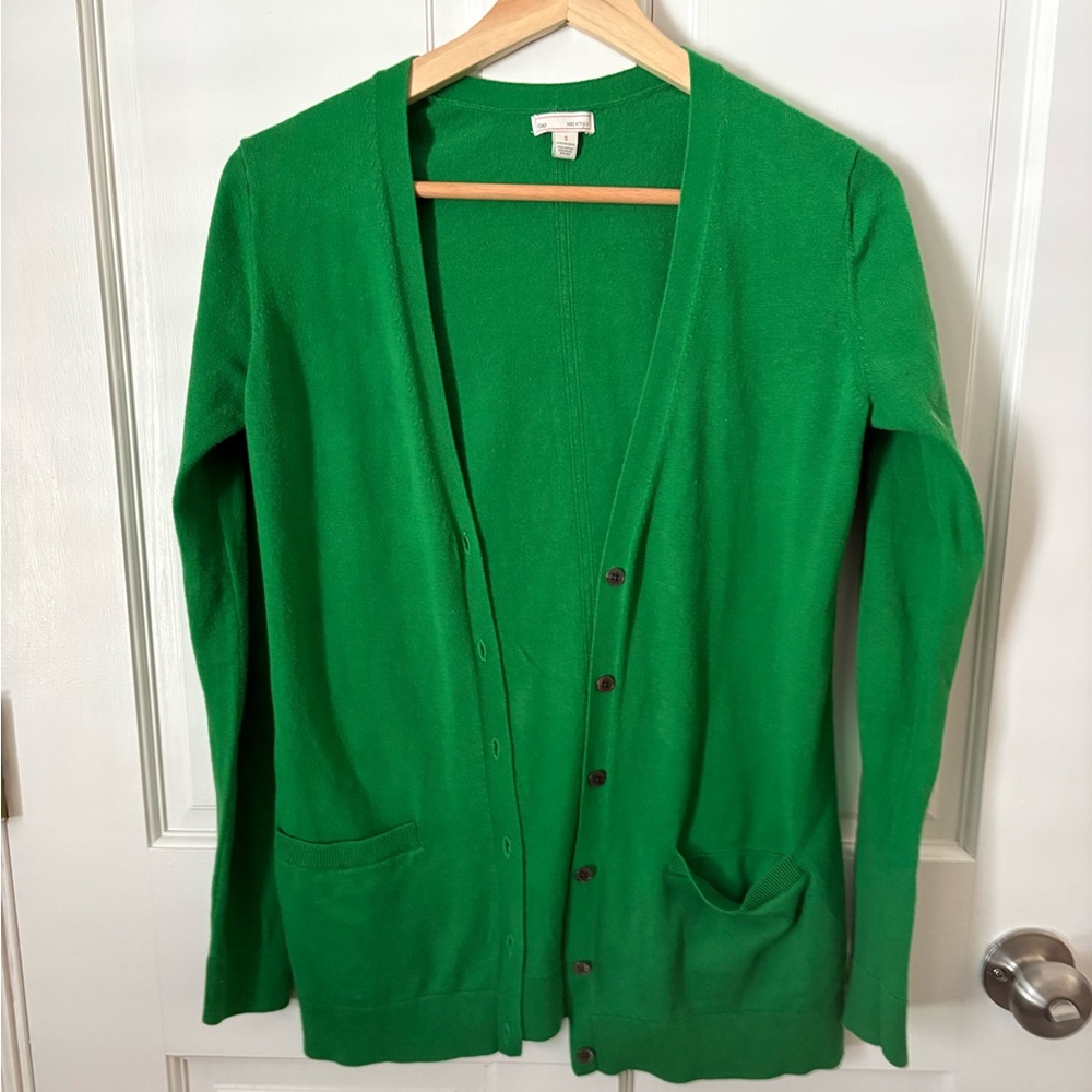 The Gap- Green Button-Up Cardigan Sz Small